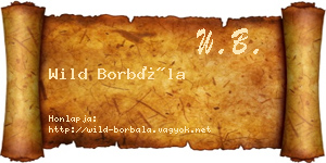 Wild Borbála névjegykártya
